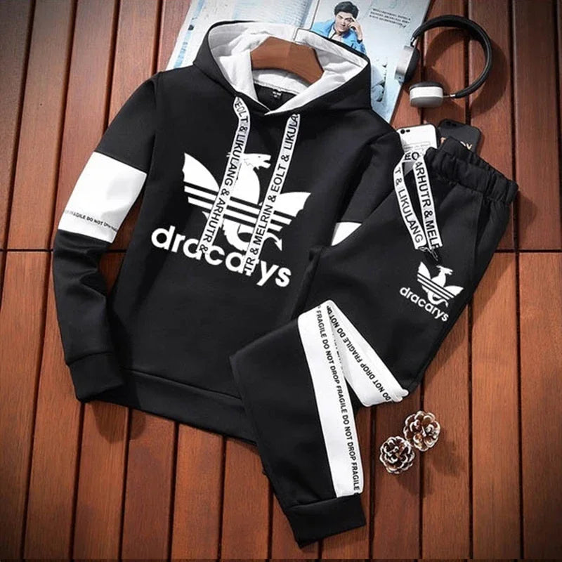 2024 Winter Hoodie Sets Men Tracksuit Casual