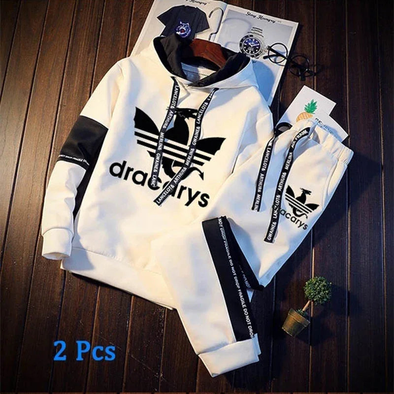 2024 Winter Hoodie Sets Men Tracksuit Casual