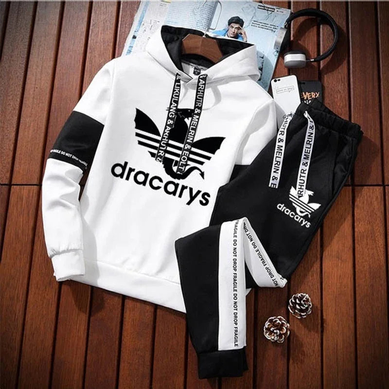 2024 Winter Hoodie Sets Men Tracksuit Casual