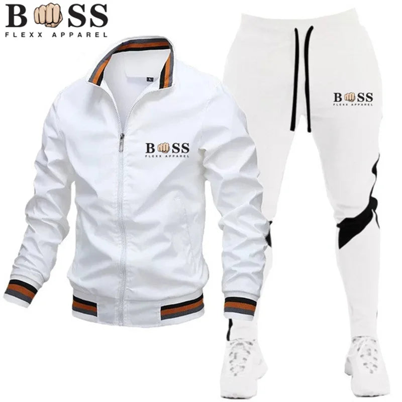 Mens Tracksuits Men Sets Sweatshirt+sweatpants Tracksuit Zipper