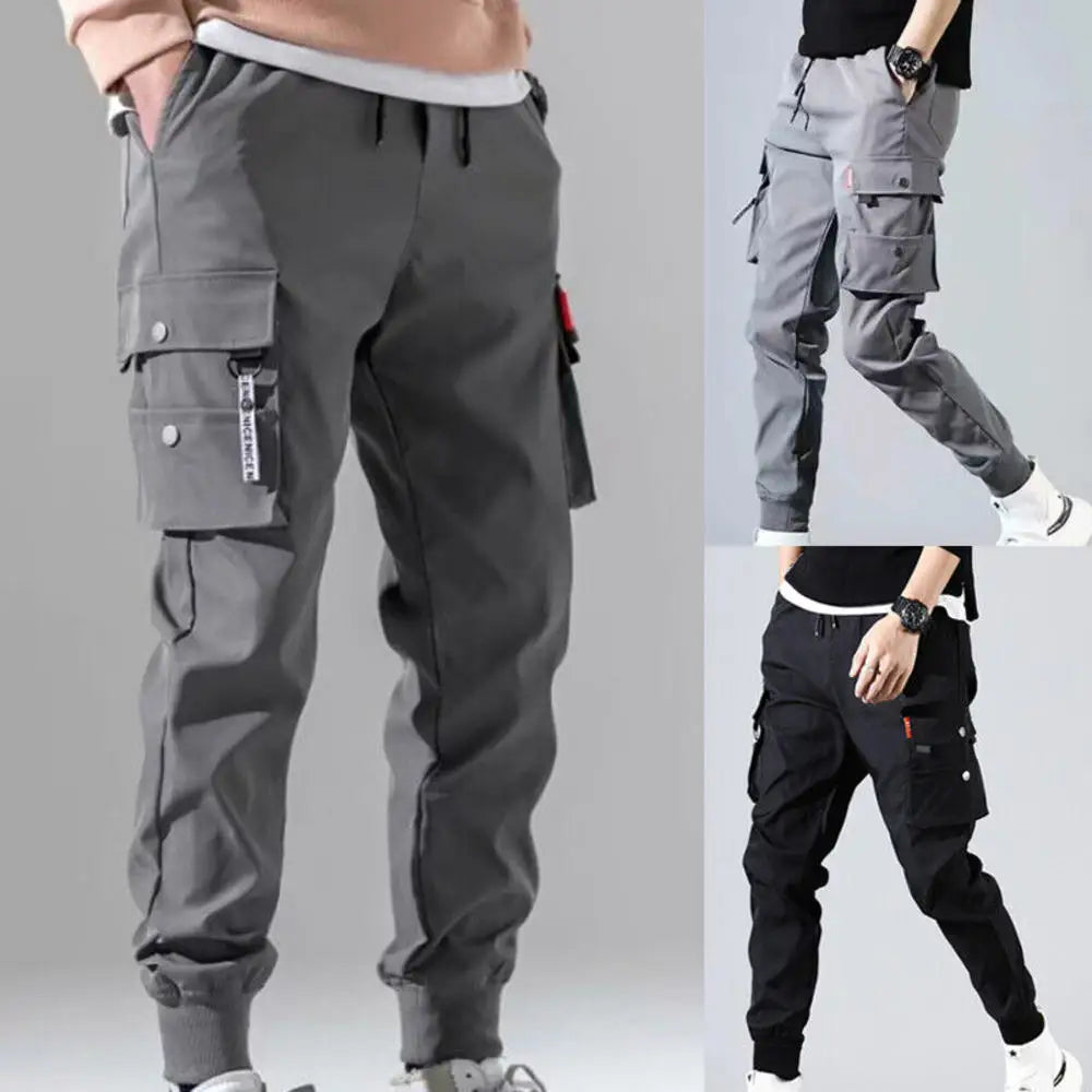 Men's multi-pocket trousers